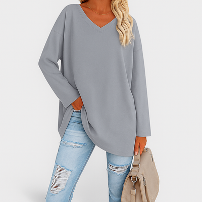 Zuri - Women V-Neck Knit Top | Effortless Comfort