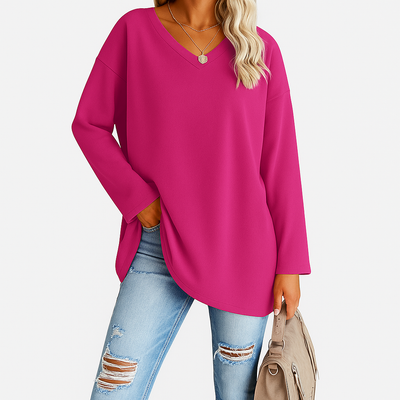 Zuri - Women V-Neck Knit Top | Effortless Comfort