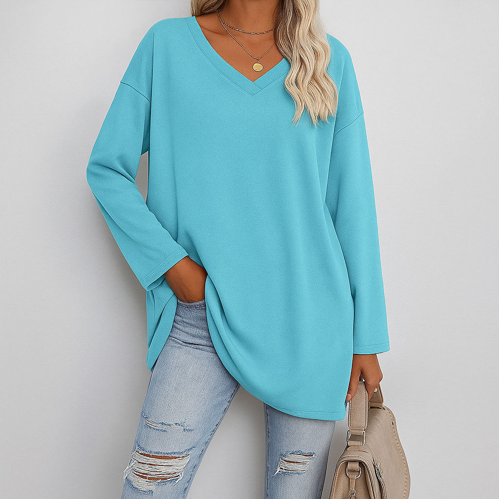 Zuri - Women V-Neck Knit Top | Effortless Comfort
