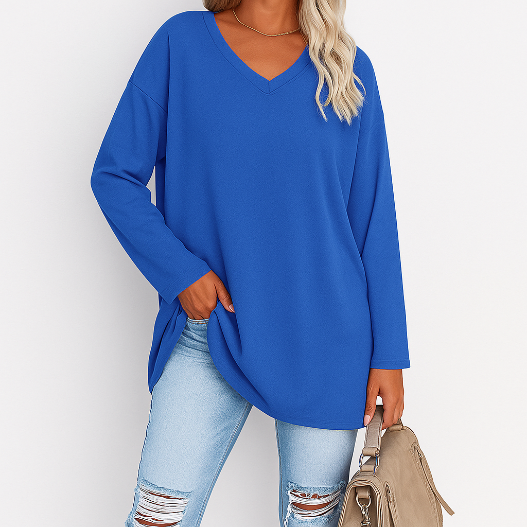 Zuri - Women V-Neck Knit Top | Effortless Comfort
