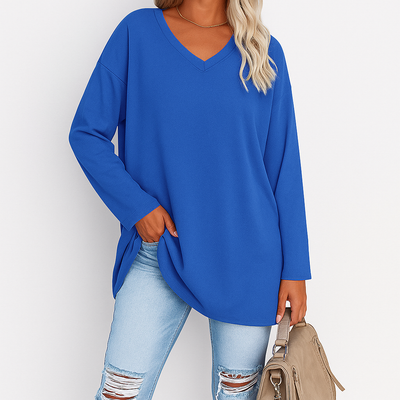 Zuri - Women V-Neck Knit Top | Effortless Comfort