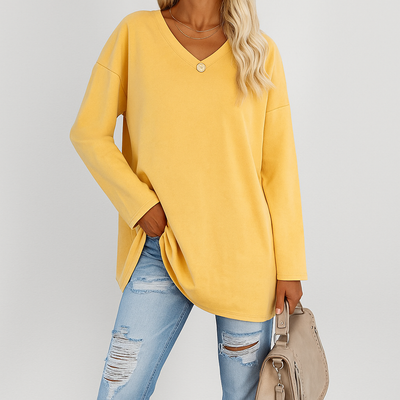 Zuri - Women V-Neck Knit Top | Effortless Comfort