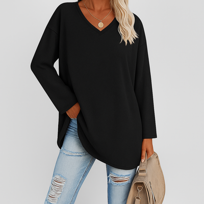 Zuri - Women V-Neck Knit Top | Effortless Comfort