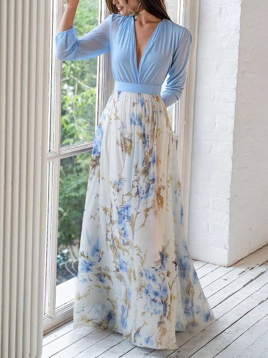 Elda – Maxi Dress with Dazzling Floral Print