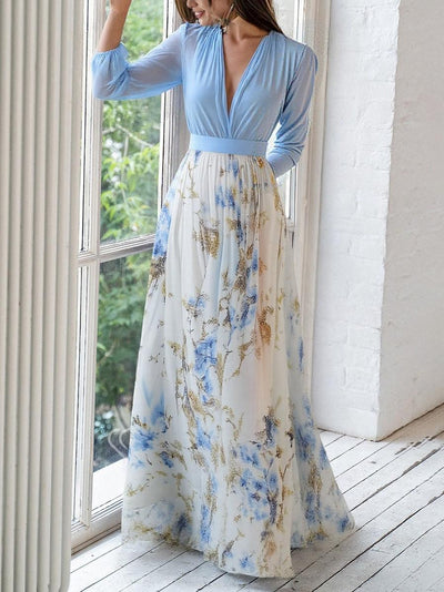 Elda – Maxi Dress with Dazzling Floral Print