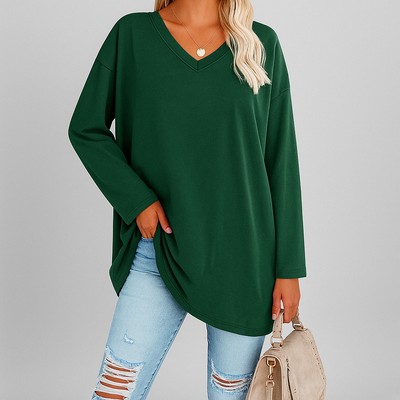 Zuri - Women V-Neck Knit Top | Effortless Comfort