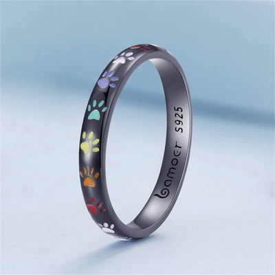 Paw Print Ring made of S925 Sterling Silver