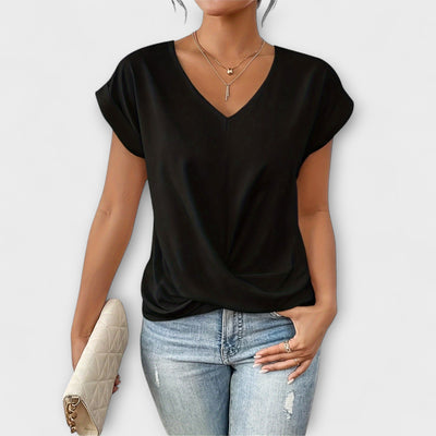 Amira - Twist Charm V-Neck Top