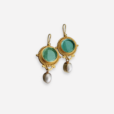 Veline Vintage Earrings with Pearl