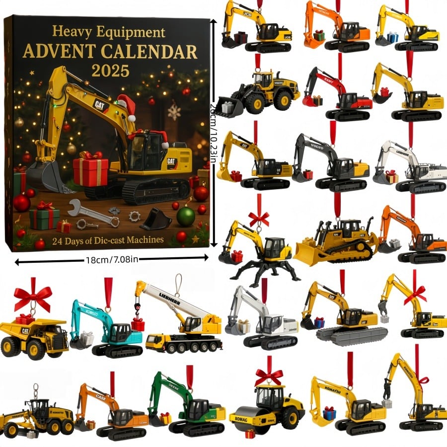 Advent Calendar of Heavy Machinery 2025 · 24 Machines Made of Die-Cast Metal