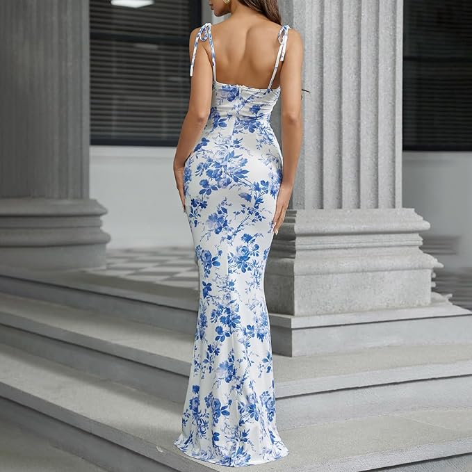 Snatching Floral Mermaid Summer Dress