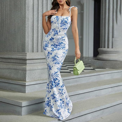Snatching Floral Mermaid Summer Dress
