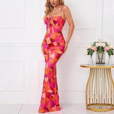 Snatching Floral Mermaid Summer Dress