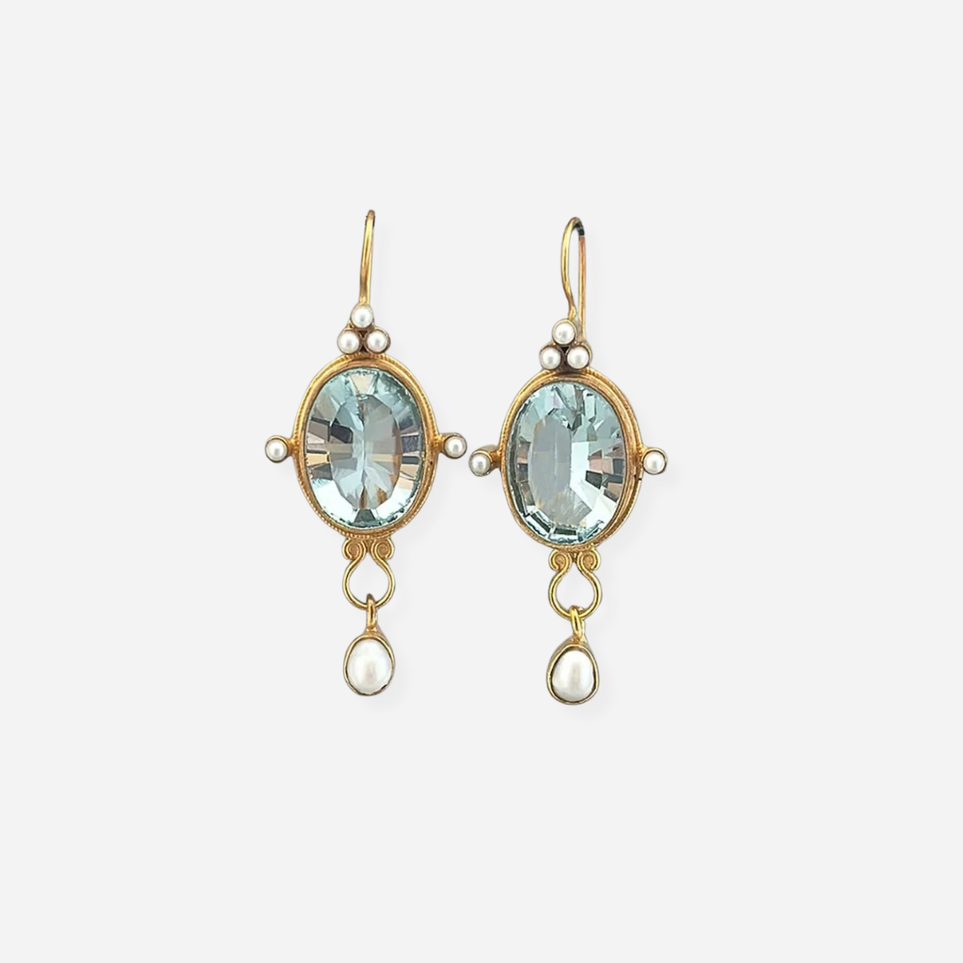 Maylin Vintage Earrings with Pearl