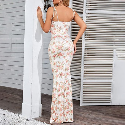Snatching Floral Mermaid Summer Dress