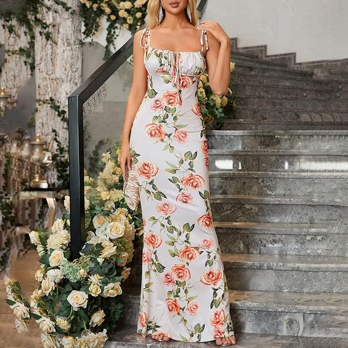 Snatching Floral Mermaid Summer Dress