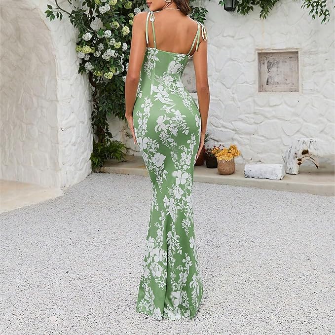 Snatching Floral Mermaid Summer Dress