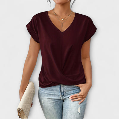 Amira - Twist Charm V-Neck Top