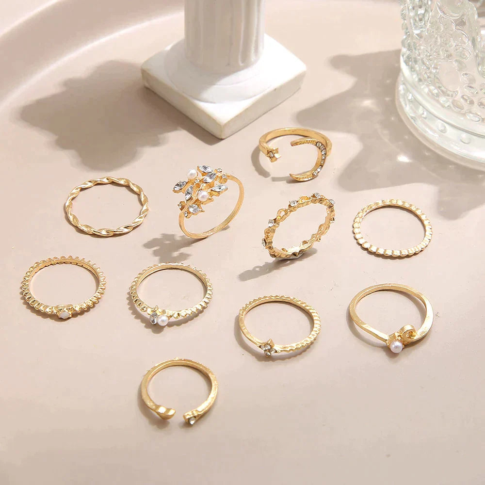 Milly Bohemian Set of 10 Rings