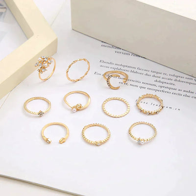 Milly Bohemian Set of 10 Rings