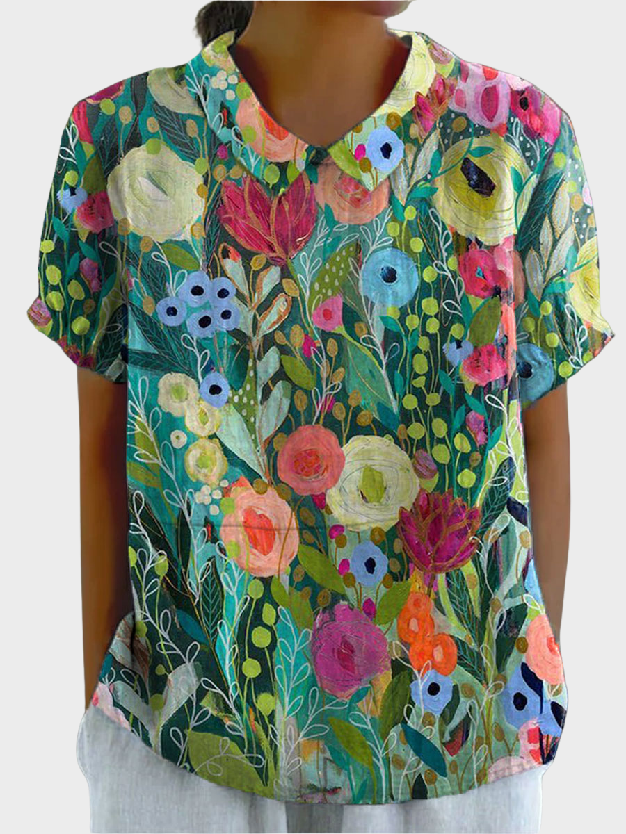 Lila -  Sunburst Patchwork Shirt