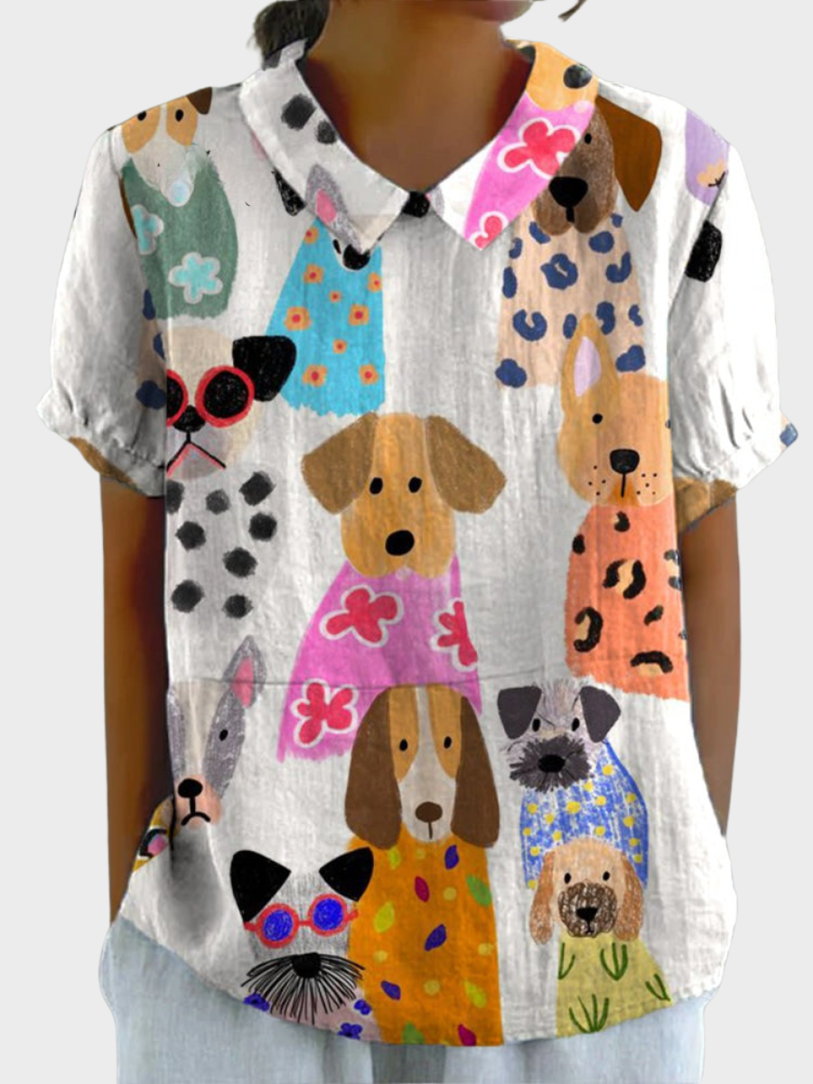 Lila -  Sunburst Patchwork Shirt