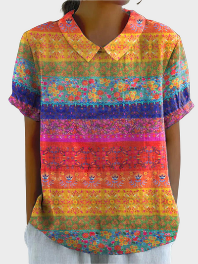 Lila -  Sunburst Patchwork Shirt