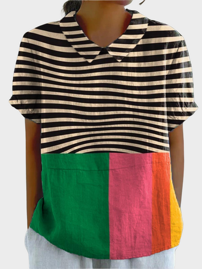 Lila -  Sunburst Patchwork Shirt