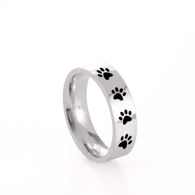 Paw Ring in Stainless Steel – Symbolic Jewelry for Animal Lovers