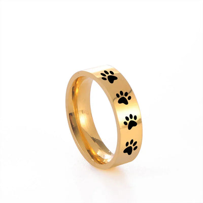 Paw Ring in Stainless Steel – Symbolic Jewelry for Animal Lovers