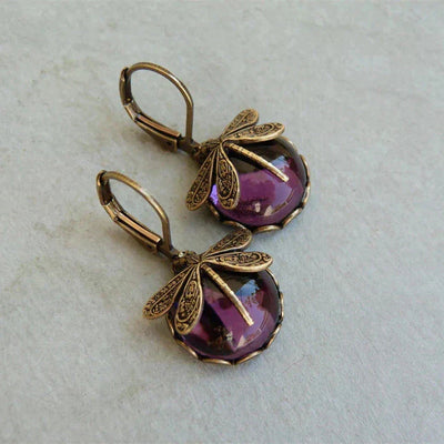 Libelle Earrings in Antique Gold