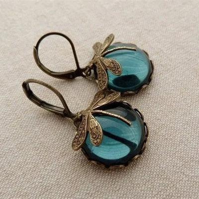 Libelle Earrings in Antique Gold