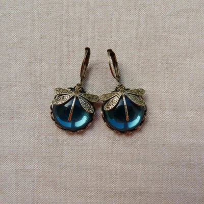 Libelle Earrings in Antique Gold