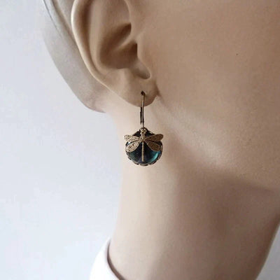 Libelle Earrings in Antique Gold