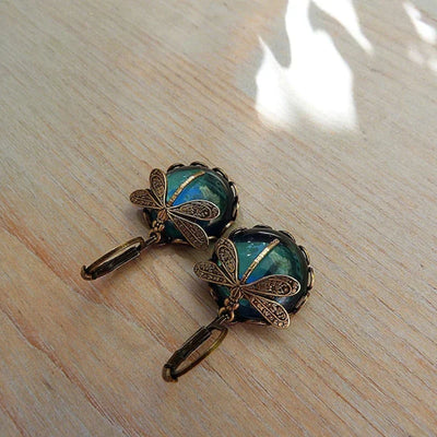 Libelle Earrings in Antique Gold