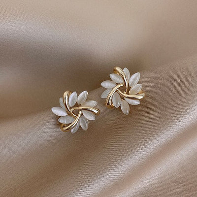 Sonja Luxury White Opal Earrings