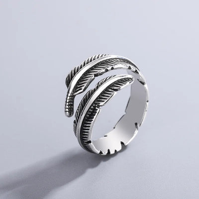 Feather of an Angel – Adjustable Memory Ring