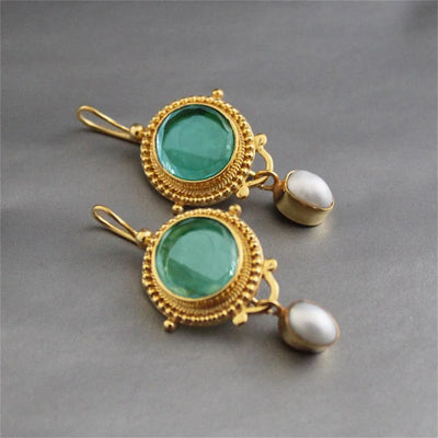 Veline Vintage Earrings with Pearl