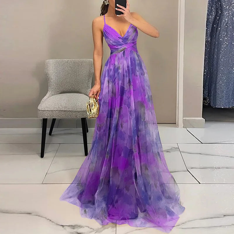 Giselle – Enchanting Floral Print Maxi Dress