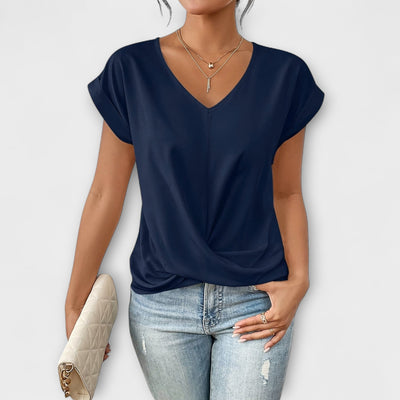 Amira - Twist Charm V-Neck Top
