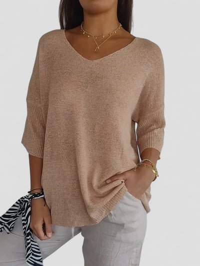 Aurea - V-Neck Knit Top