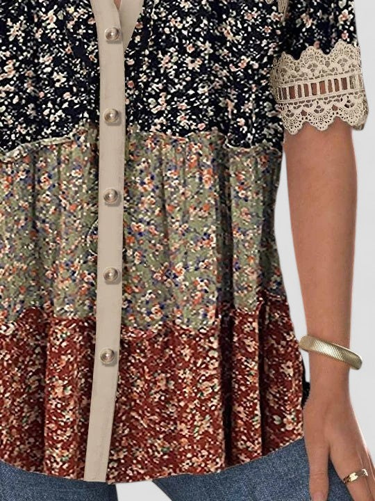 Sabina - Lace Hollow Top