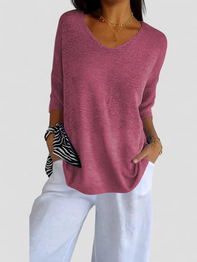 Aurea - V-Neck Knit Top