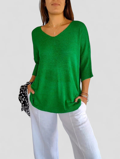 Aurea - V-Neck Knit Top