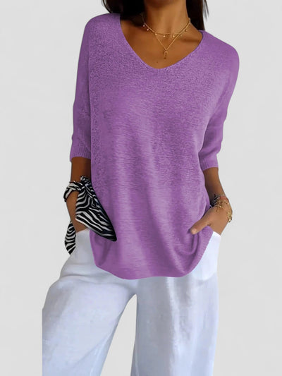 Aurea - V-Neck Knit Top
