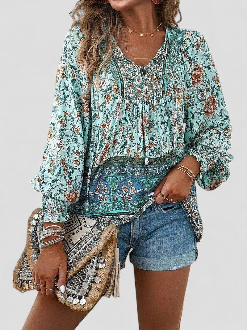 Elena - Summer Floral Top