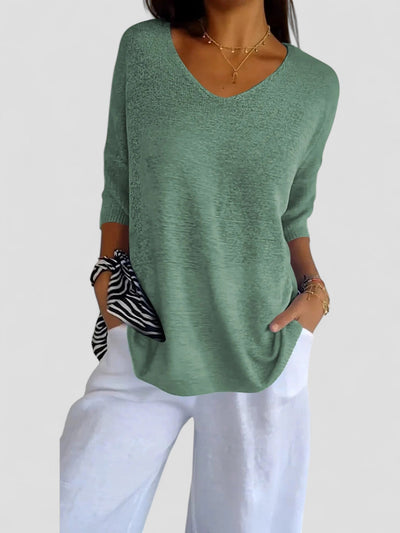 Aurea - V-Neck Knit Top