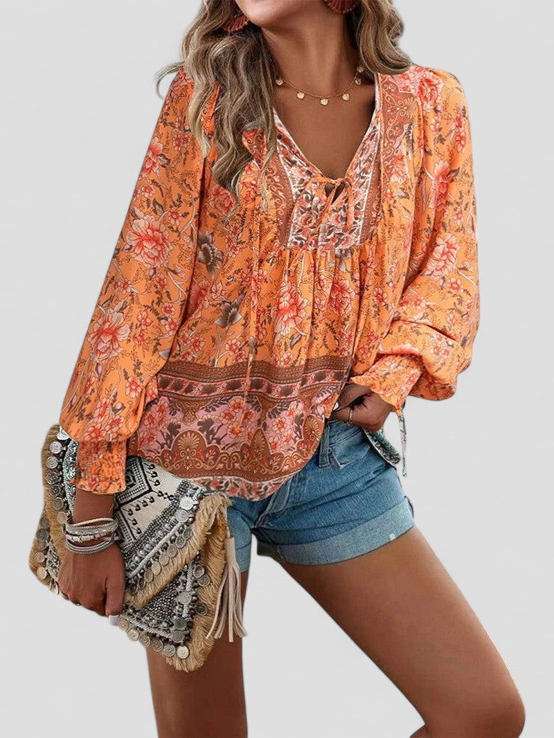 Elena - Summer Floral Top