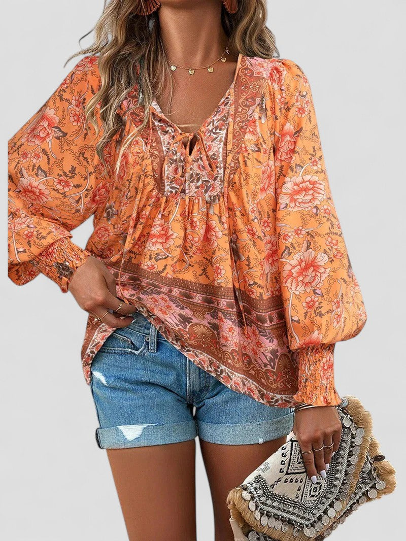 Elena - Summer Floral Top