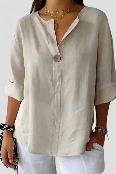 Zamma - Relaxed V-Neck Top